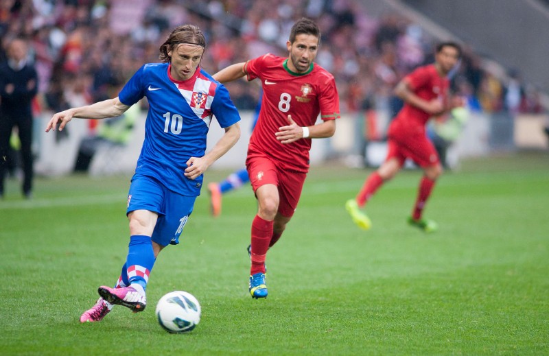Luka Modric Croatia vs Portugal 10th June 2013