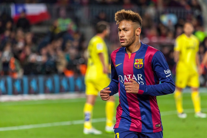 Neymar playing for Barcelona
